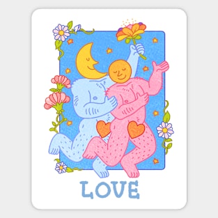 Moon and Sun Love Magnet